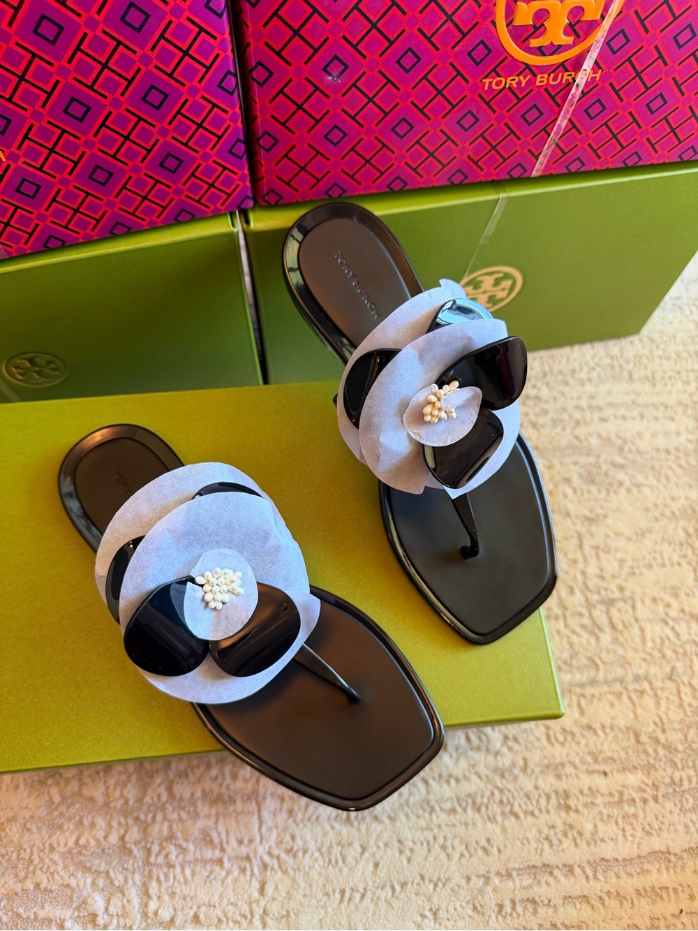 Tory Burch Flower Jelly Flip Flops Sandal